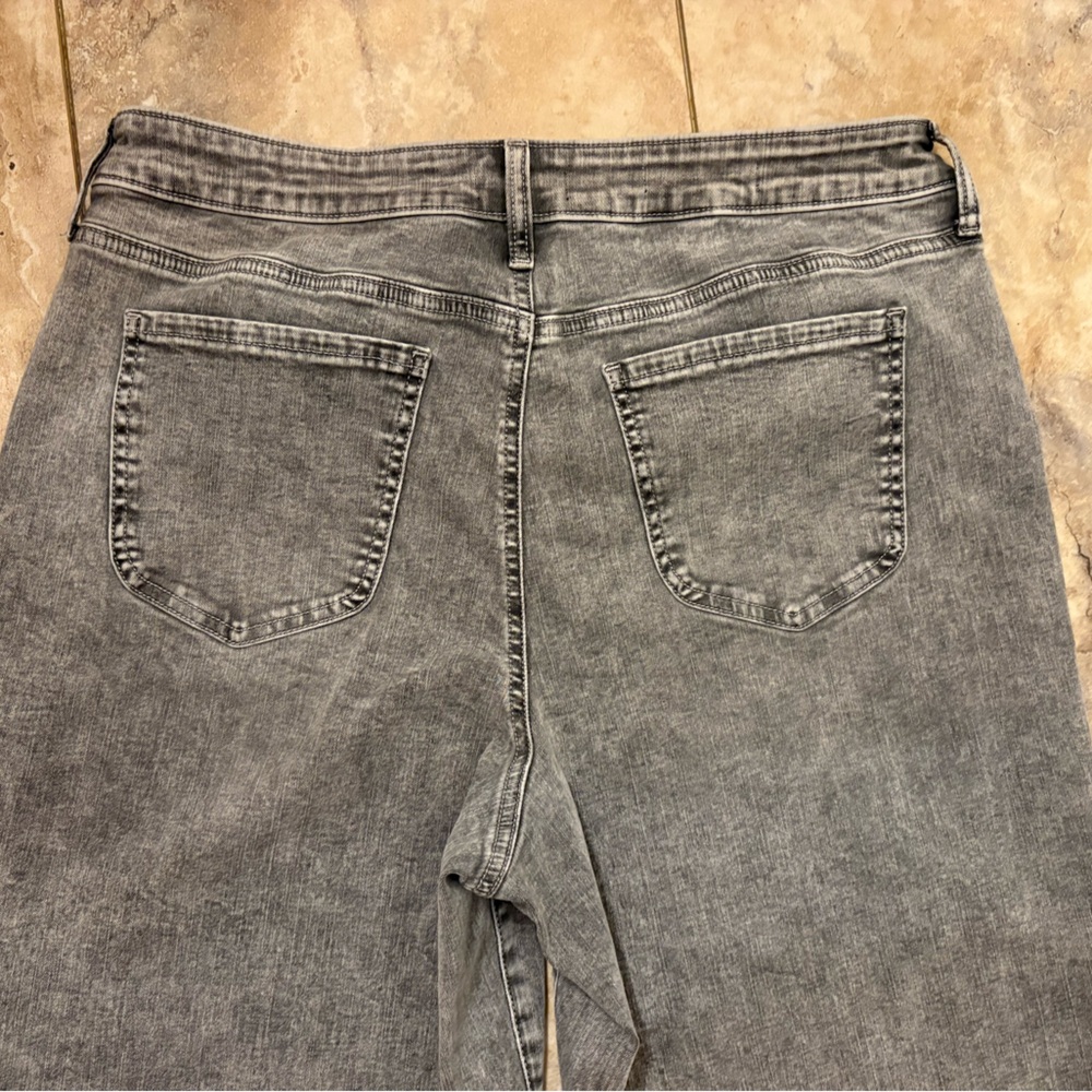 NYDJ Jemma Barrel High Rise Jeans Grey Premium Stretch Denim Women’s Size 10 - Picture 9 of 10